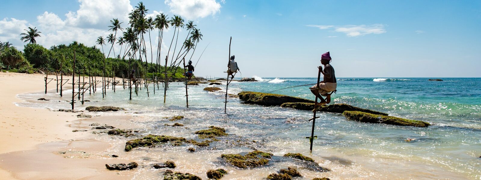 group of people climbing on stand beside seashore